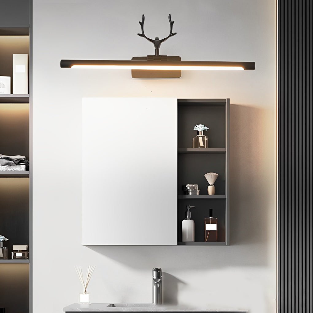 Antler-Inspired LED Vanity Light Bar — Iron & Acrylic, 210° Adjustable, 11W 4500K, 22.8"