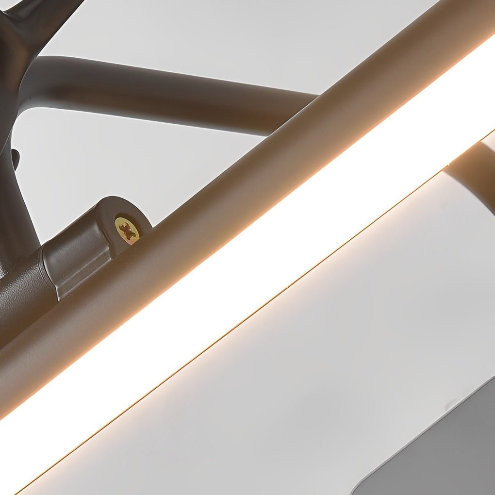 Antler-Inspired LED Vanity Light Bar — Iron & Acrylic, 210° Adjustable, 11W 4500K, 22.8"