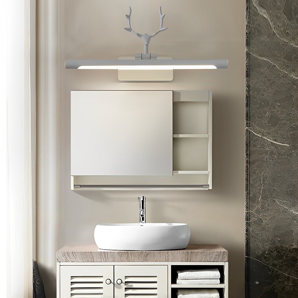 Antler-Inspired LED Vanity Light Bar — Iron & Acrylic, 210° Adjustable, 11W 4500K, 22.8"