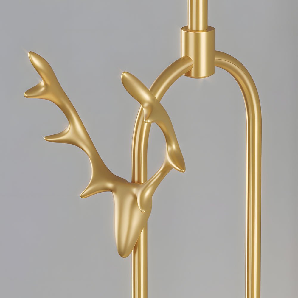 Antler Ring Mini Pendant Light — Gold Iron, 12W LED, 3-Step Dimmable, 9.8" Wide