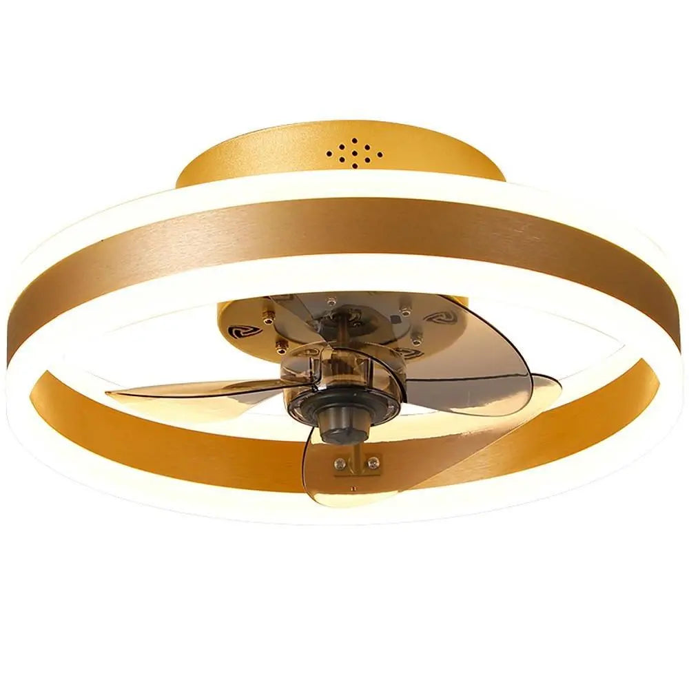 16-Inch Modern LED Ceiling Fan Light Chandelier - Dimmable Flush Mount Design Luxe