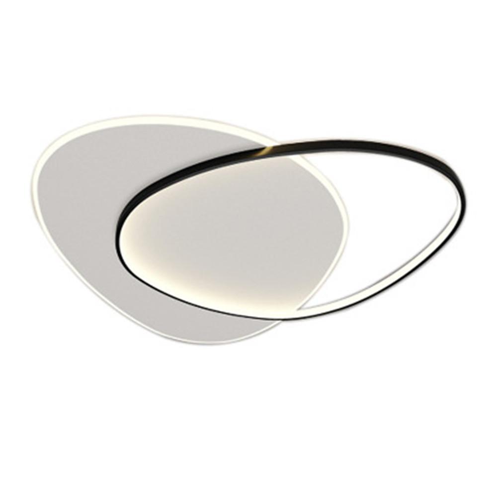 Rounded Triangle LED Flush-Mount Ceiling Light — Aluminum Alloy & Acrylic, 30/38W, 3000K/4000K/6000K, 18" or 22"