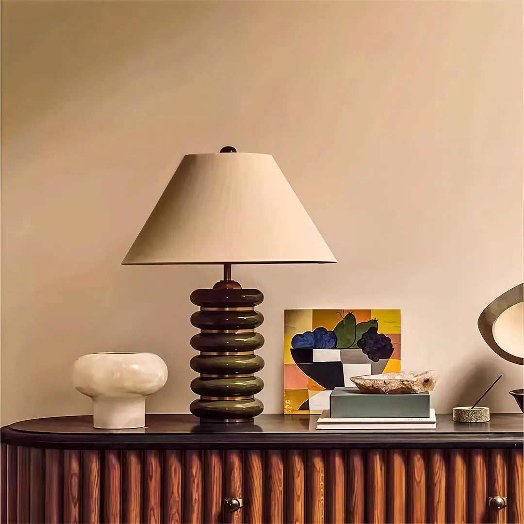 American Retro Cloth Table Lamp - Creative Decorative Lighting Luxe