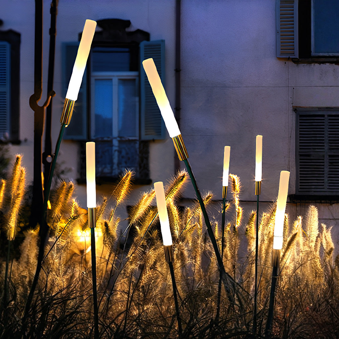 Reed-Shaped Landscape Spike Light — Aluminum, 12W LED, 3000K Warm White, IP65, 4/5/7/11/12-Pack