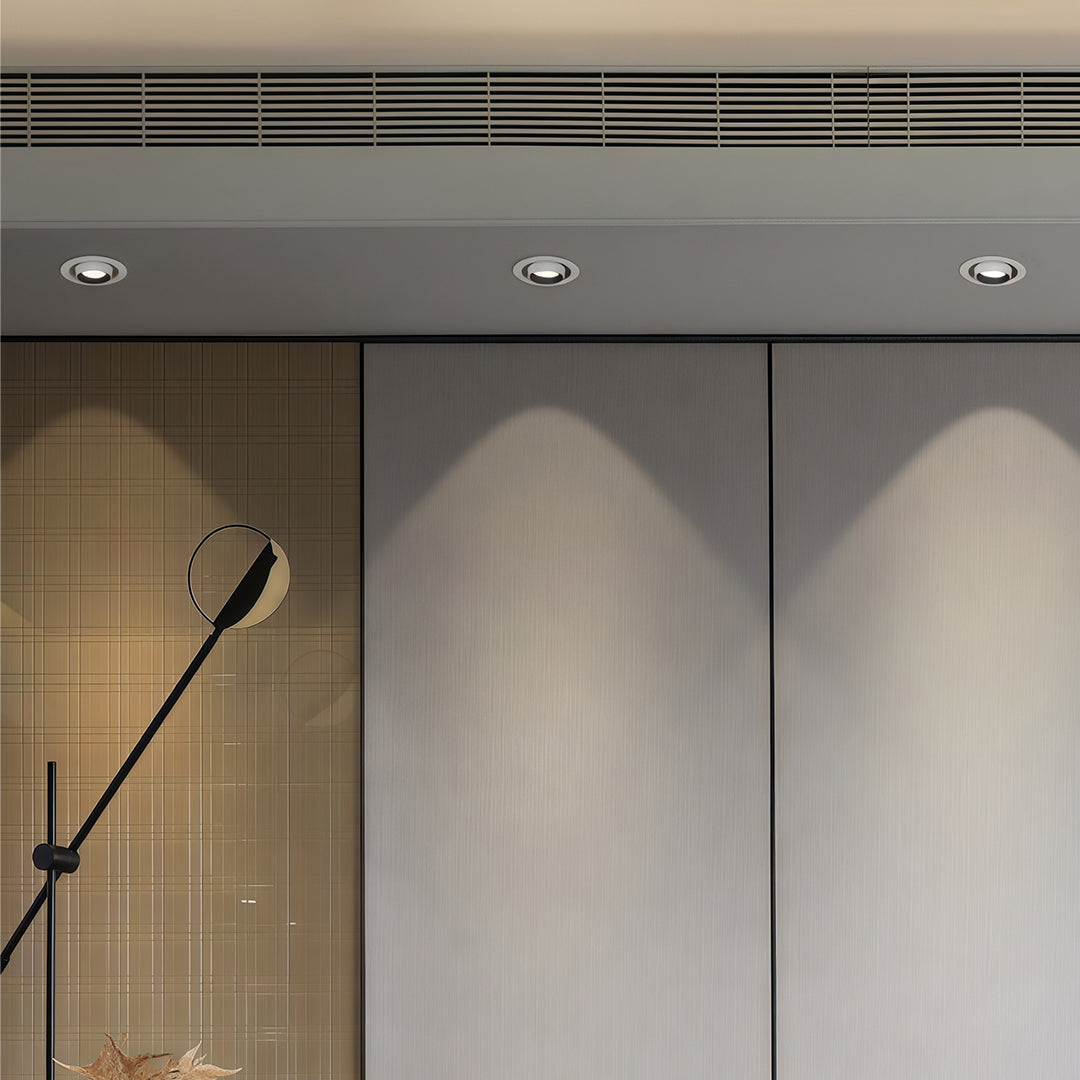 Extendable & Rotatable Recessed LED Spotlight — Aluminum & Acrylic, 12W–35W, Three-Color Dimming, 360° Rotation, Ra90