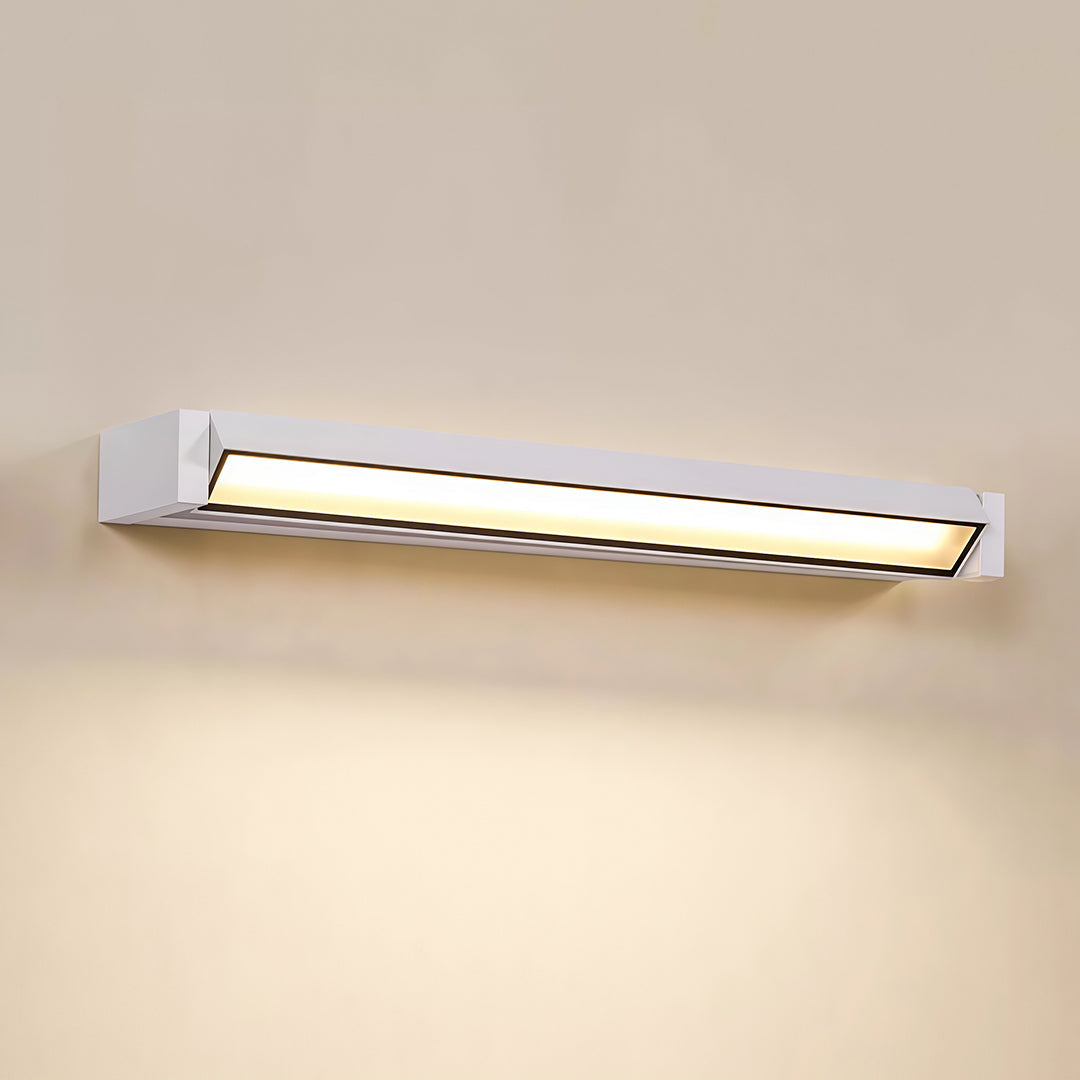 Rotatable Linear LED Wall Sconce — Black Aluminum, Acrylic Shade, 12W/18W/30W, 3000K/4000K/6000K