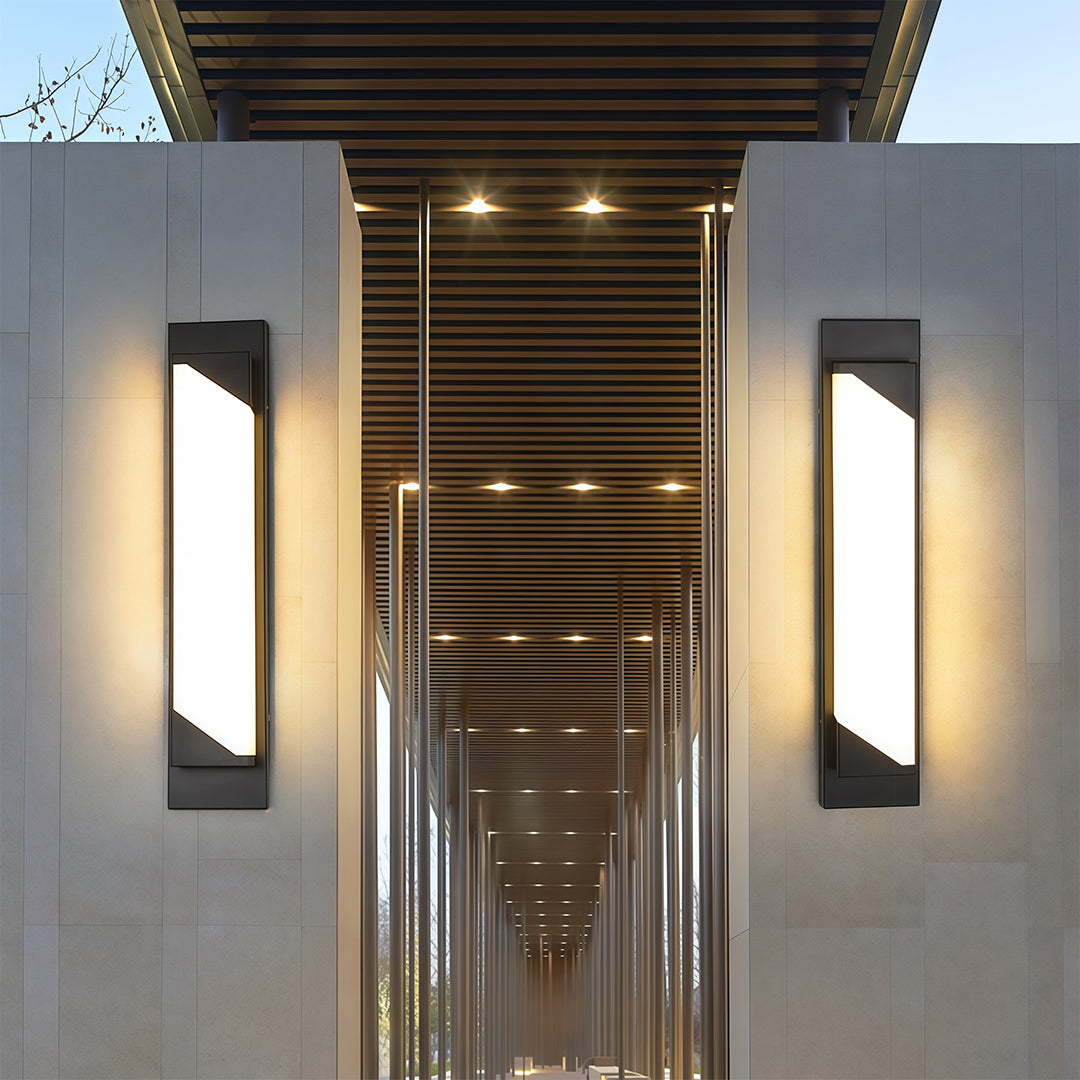 Modern Minimalist Linear Outdoor Wall Light — Stainless Steel, PMMA Shade, Integrated LED, IP54, 6 Size Options