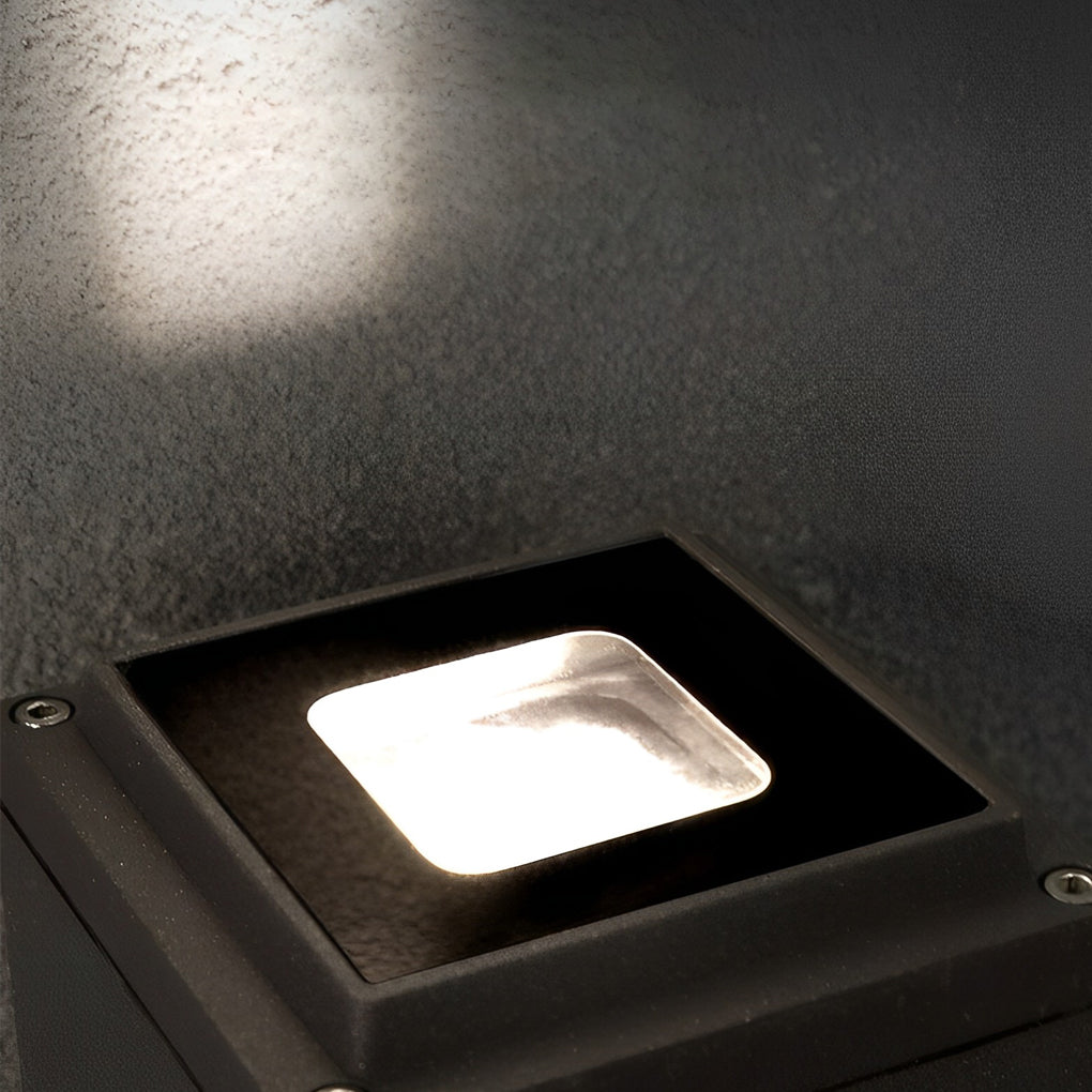 Up/Down Narrow-Beam Outdoor Wall Washer — Die-Cast Aluminum, 2×10W LED, IP65, 3 Color Temperatures