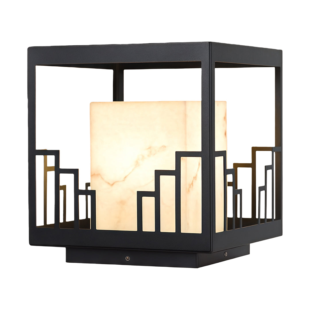 Minimalist Outdoor Pillar Light — Matte Black Stainless Steel, 20W LED, IP54, Dual Color Temperature