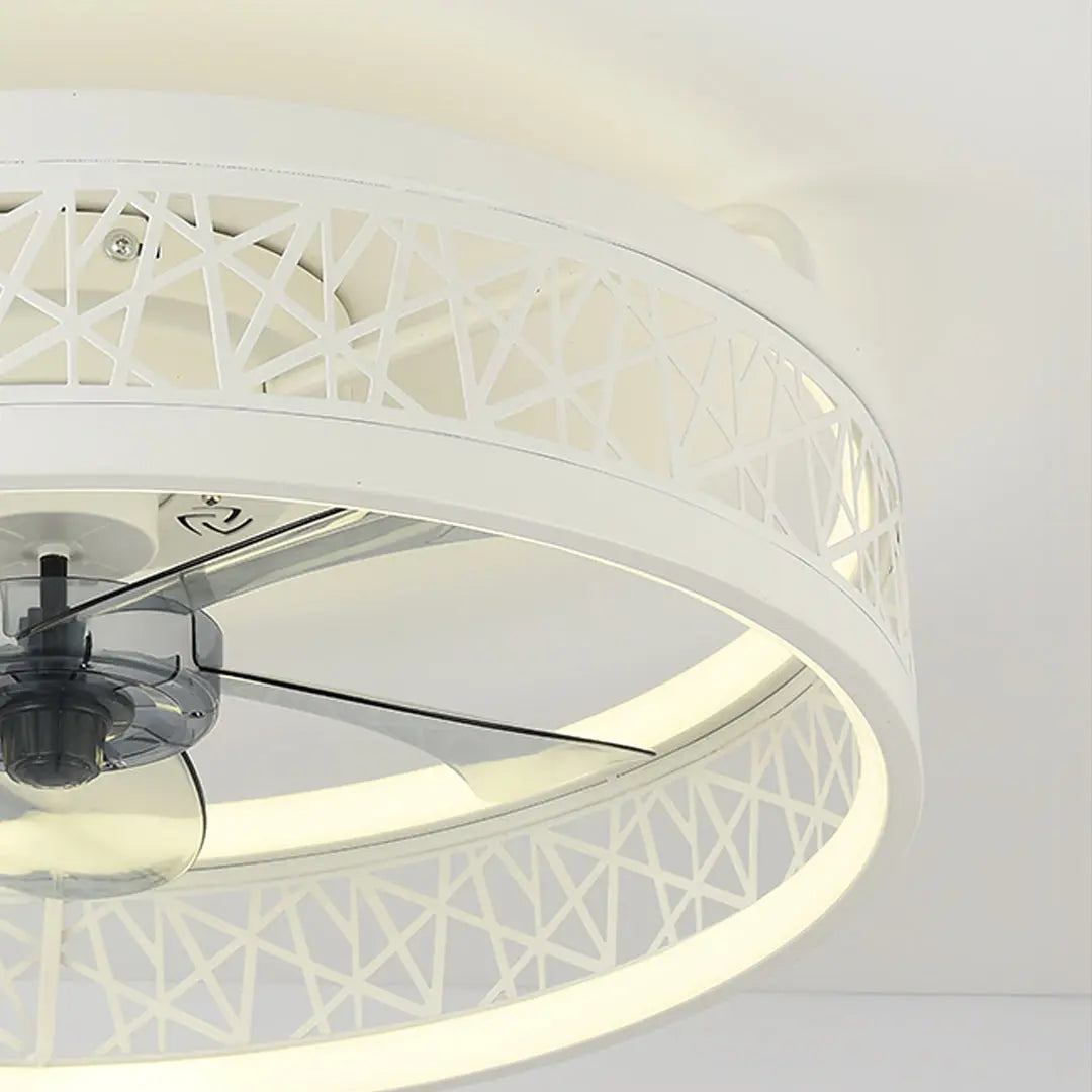 Ultra-Thin Nordic Round Ceiling Fan with Integrated Light Luxe