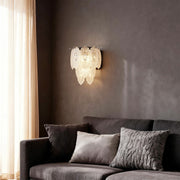French Art Deco 3-Light Wall Sconce — Copper Frame, Transparent Glass Shades, E14, 11.81" Wide