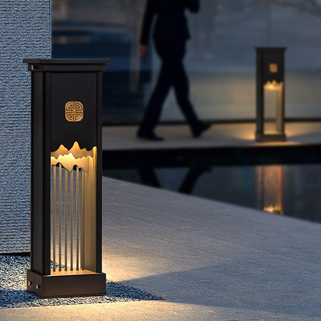 artfully designed outdoor led light with elegant cut craft and strip features