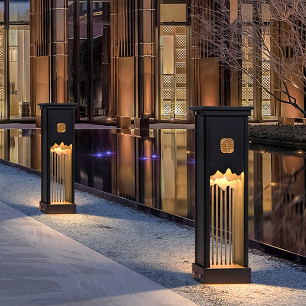 artfully designed outdoor led light with elegant cut craft and strip features