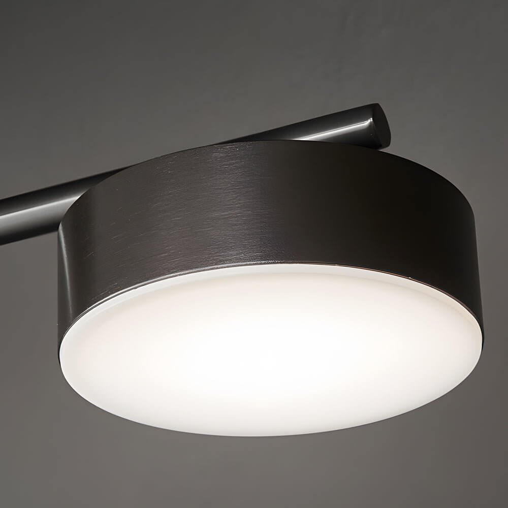 artistic matte black copper semi flush mount ceiling light with multiple heads