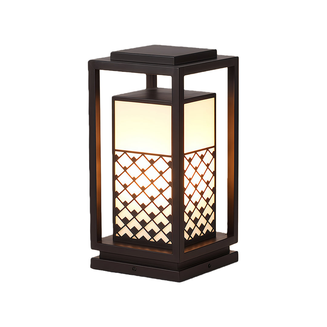 Waterproof Landscape Bollard Light — Black Zinc & Acrylic, LED, Solar or Hardwired, IP65, 3 Heights