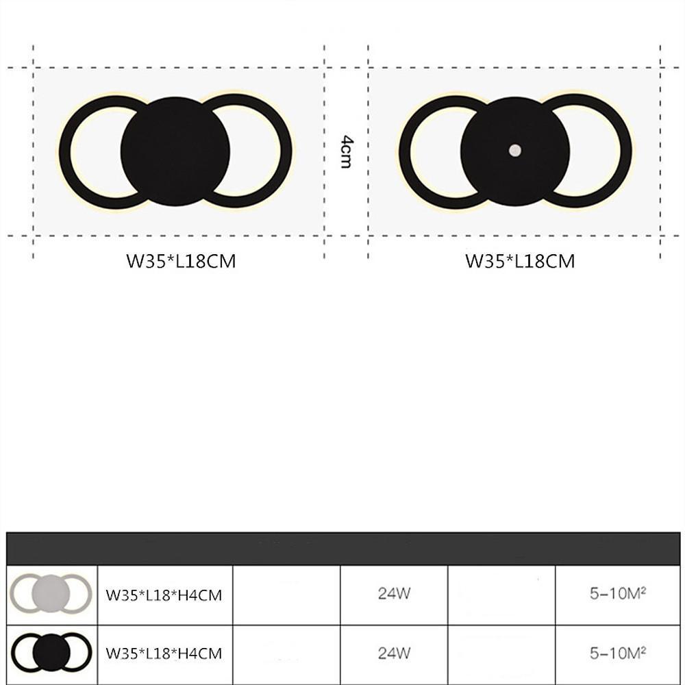 Geometric Dual-Ring 2-Light LED Flush Mount — Metal, 3-Step Dimming, 15"