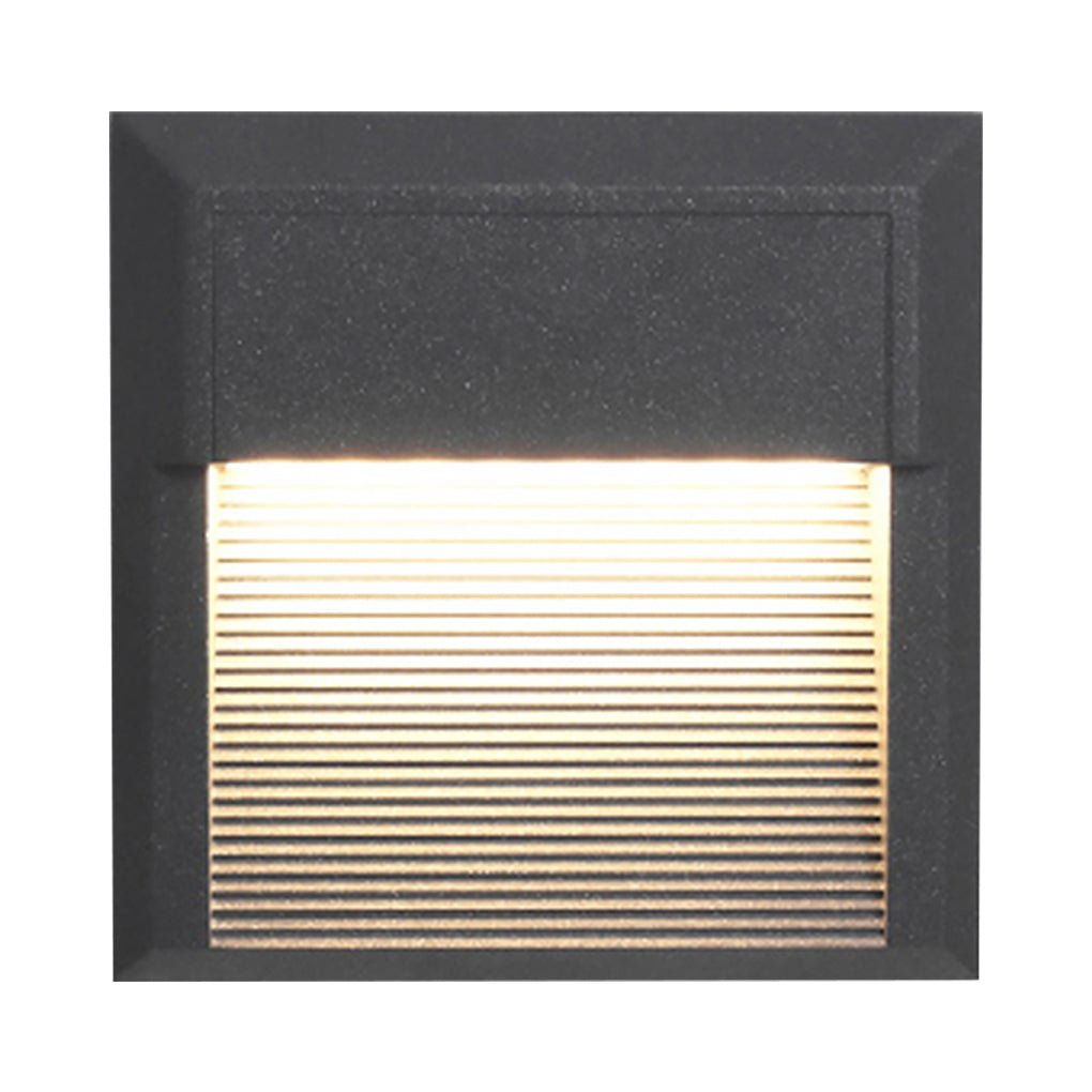 Staircase-Design Outdoor LED Step Light — Die-Cast Aluminum & PC, 8W, IP65 Weatherproof