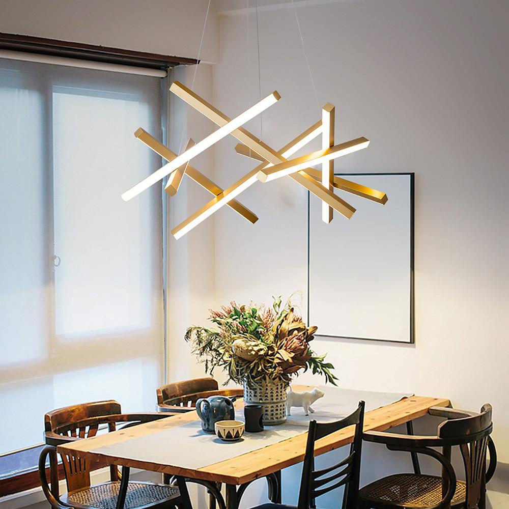 8-Light Sputnik Chandelier — Metal and Acrylic, LED, 3000K / 6000K, Adjustable Cord