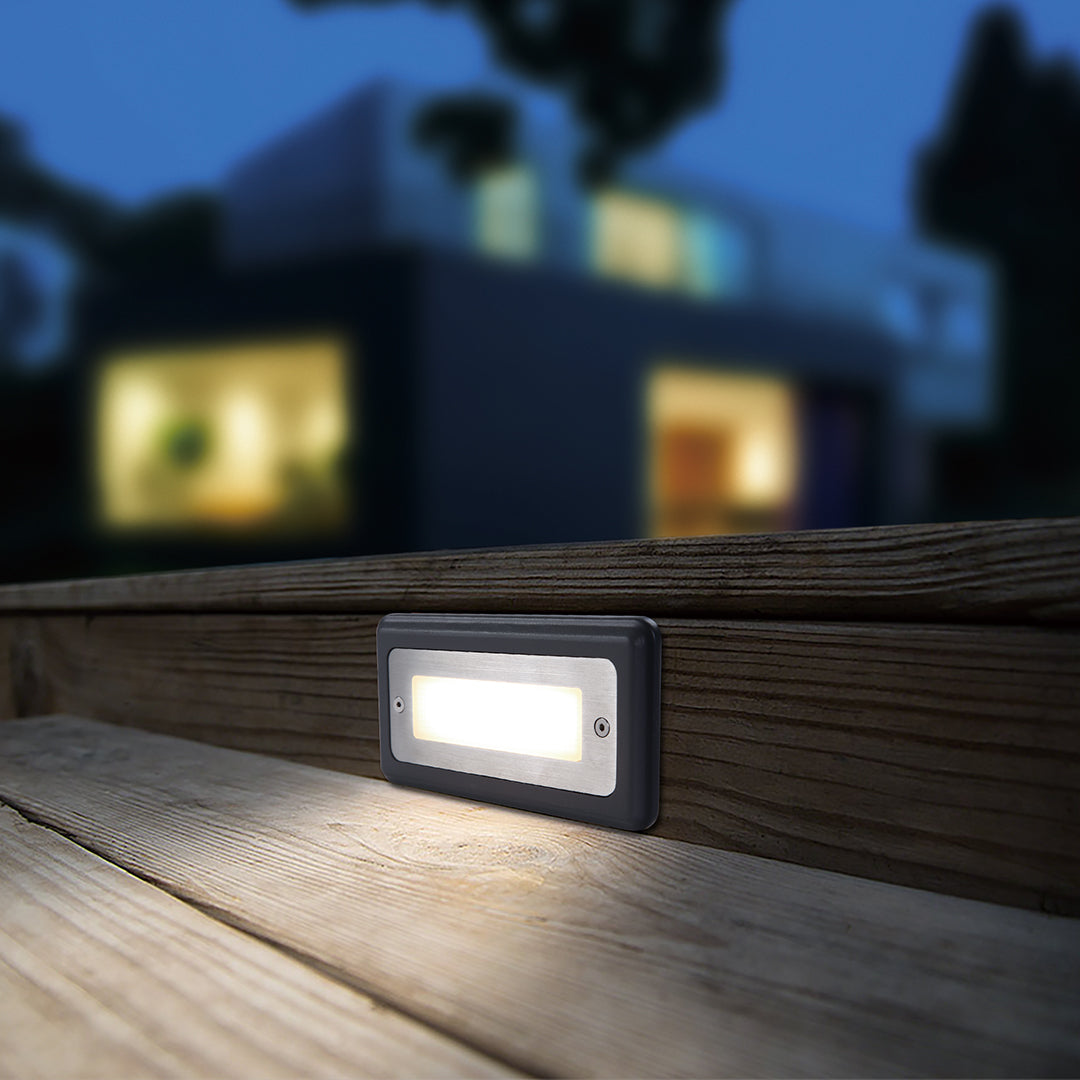 Minimalist Recessed Step Lights — Stainless Steel & Aluminum, OSRAM LED, 3W/5W, 3000K, IP65 Weatherproof