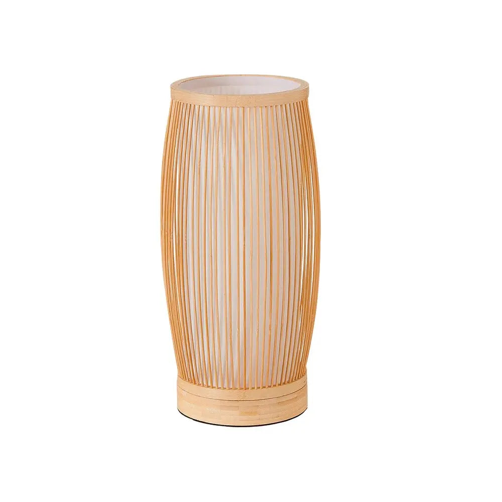 Bamboo LED Table Lamp with Japanese Lantern Design Luxe