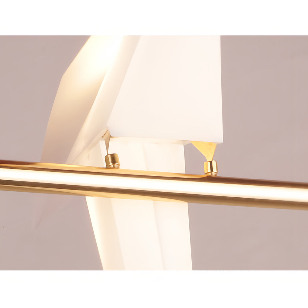 Origami Crane Wall Sconce — PP & Metal, Gold Accent, LED 6W, 3000K Warm White