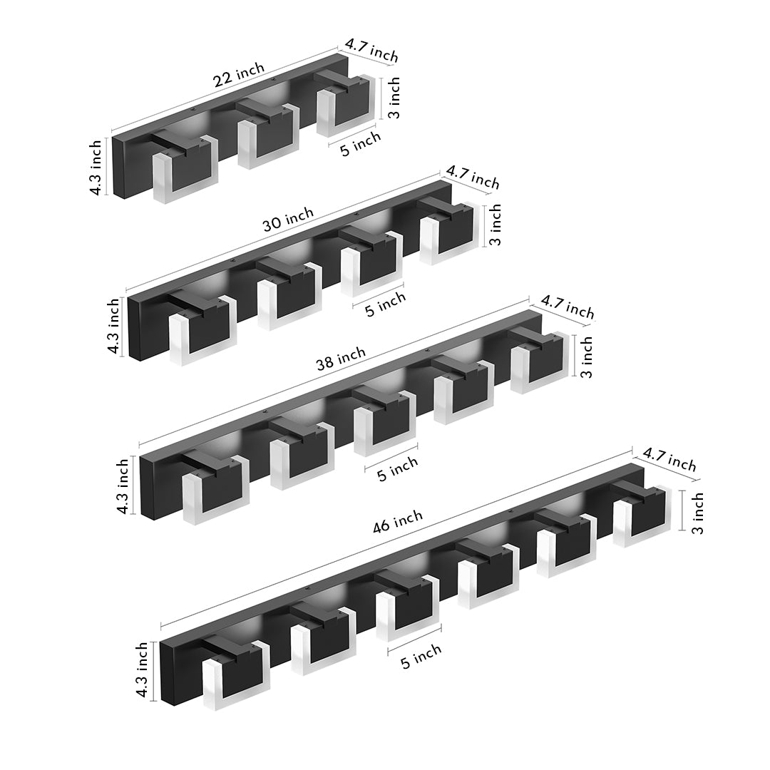 Minimalist Chrome LED Vanity Light — Aluminum, 6000K, 3 to 6-Light, Hardwired