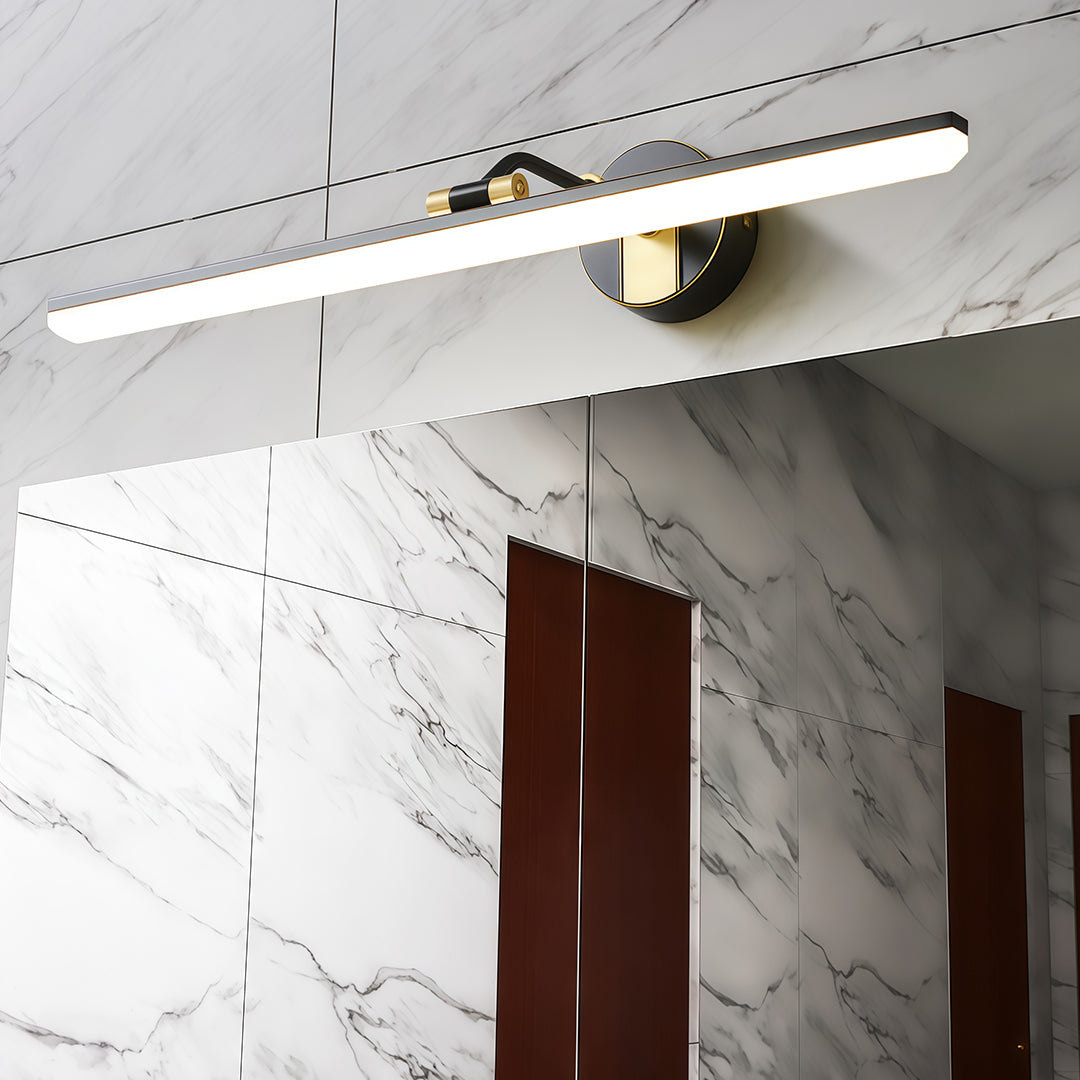 Linear LED Bathroom Vanity Light Bar — Copper, Black or Gold, Three-Color Temperature, Small / Medium / Large