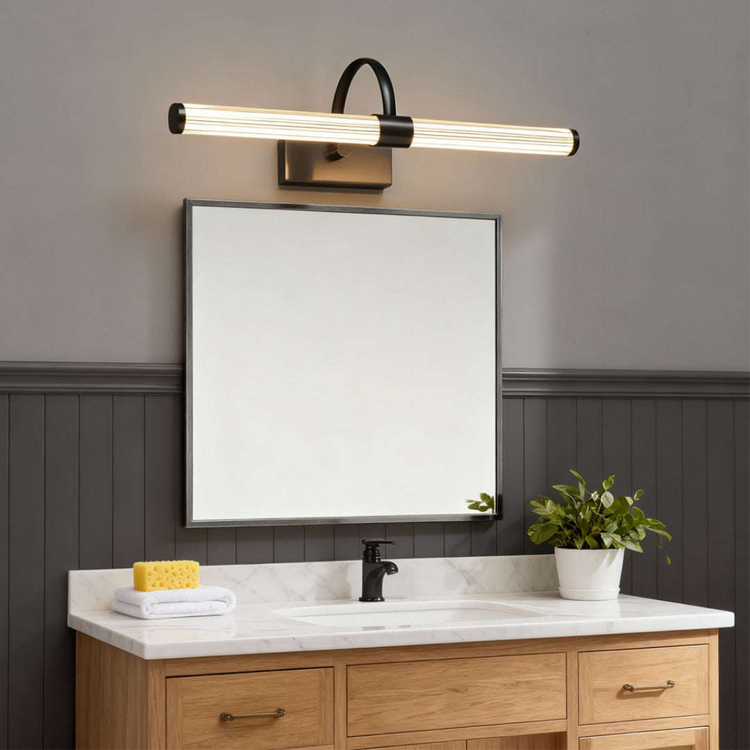 Minimalist Solid Copper Vanity Light Bar — LED, 18W/24W, 450mm & 600mm, Copper or Black