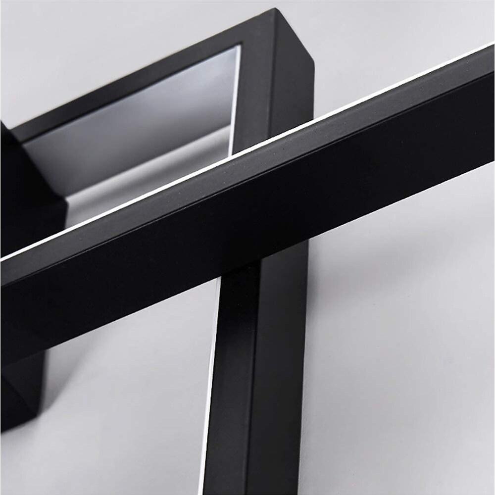 Large Multi-Rectangle Flush-Mount Ceiling Light — 3-Tier Integrated LED, Black, Gold or White