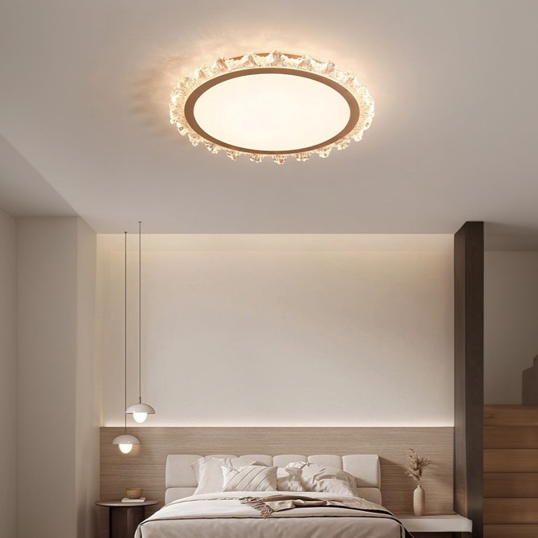 Ultra-Thin Round LED Flush-Mount Ceiling Light — Full Spectrum, Dimmable 3000K–6500K, RA97, UGR≤16