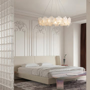 French Wreath Glass Garland Chandelier — K9 Crystal Clover Shades, 3-Step Dimming, 50cm / 60cm