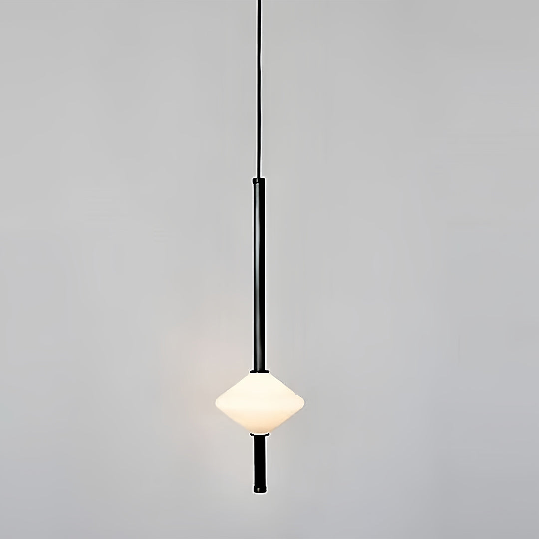 Minimalist Geometric Mini Pendant — Aluminum and Glass, LED, 7W / 14W, 1- or 2-Light, Adjustable Height