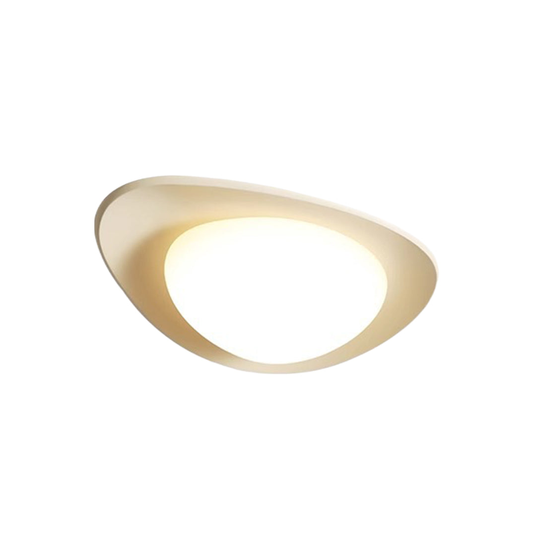 Pebble Flush-Mount Ceiling Light — Resin & PE, Full Spectrum LED, 3-Step Dimming, 18" / 24", 24W / 36W