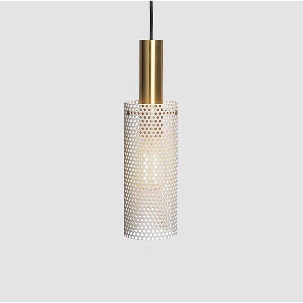Cylinder Mini Pendant Light — Black or White Metal, LED, 1-Light, E26/E27, 5W, Adjustable Cord
