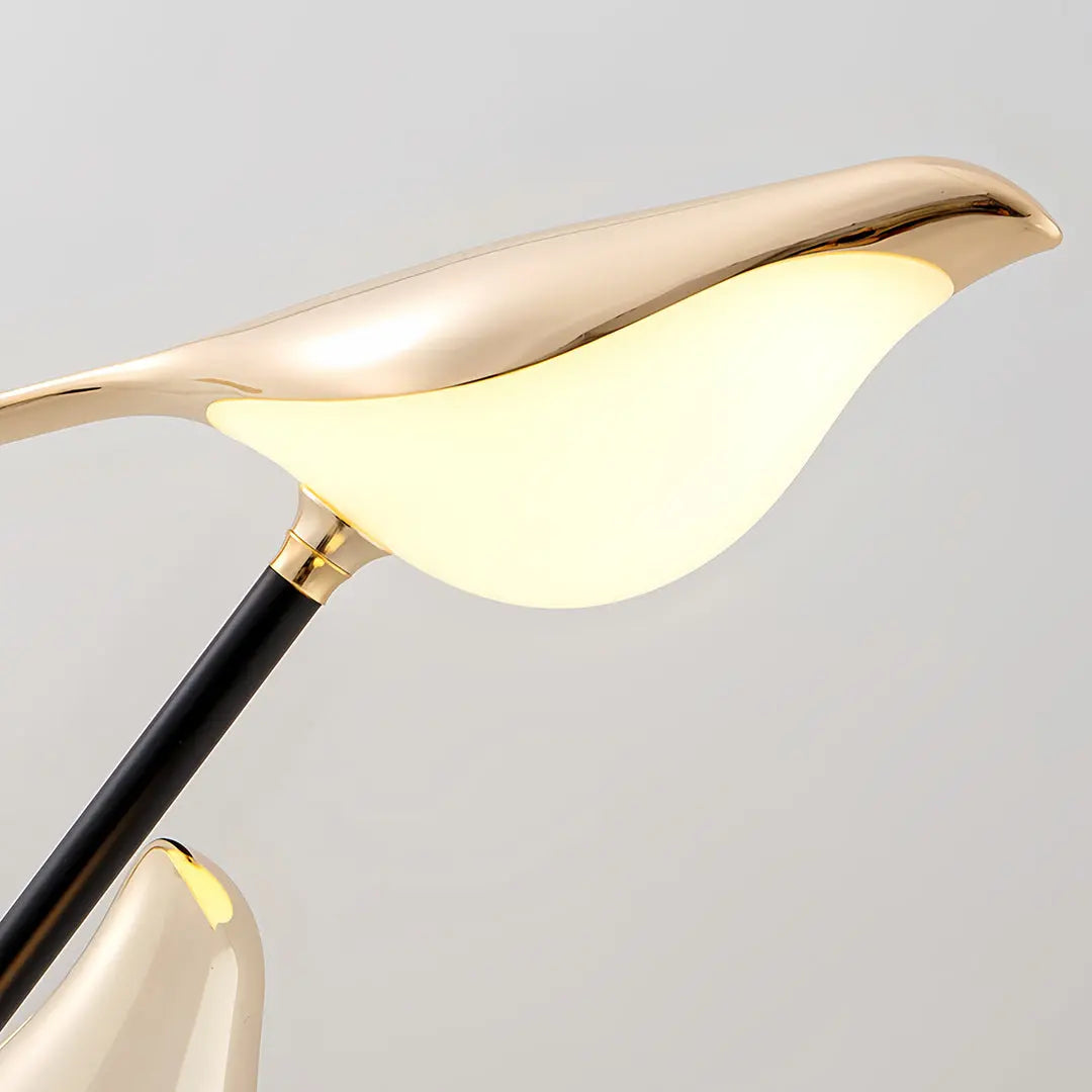 Contemporary Artistic Accent Lamp: Bird Floor Lamp with Three Heads Luxe
