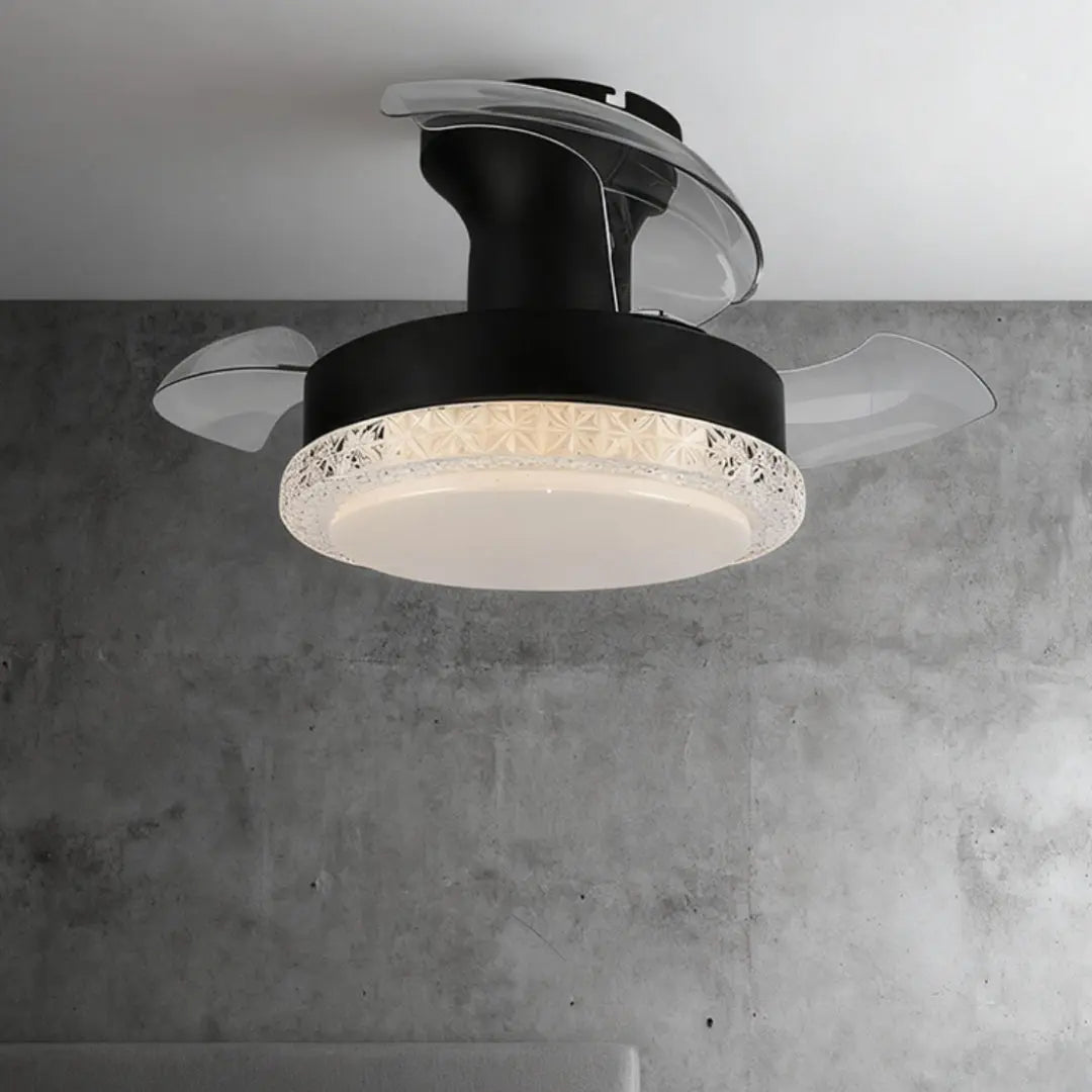 Quiet 3-Blade Flush Mount Ceiling Fan with Light Luxe