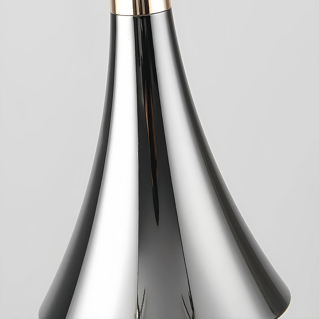 Cone Mini Pendant Light — Aluminum and Glass, 7W LED, 3000K, Adjustable Height, Black / Gold / White