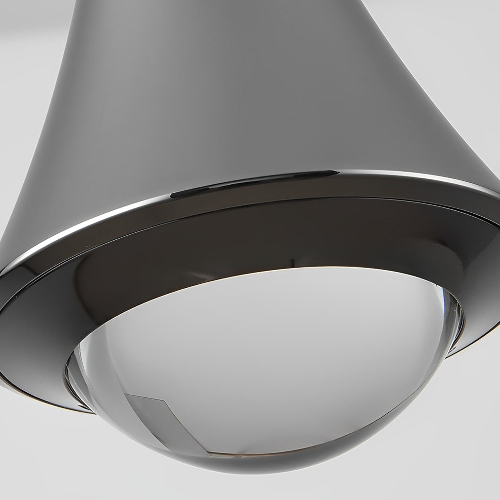 Cone Mini Pendant Light — Aluminum and Glass, 7W LED, 3000K, Adjustable Height, Black / Gold / White
