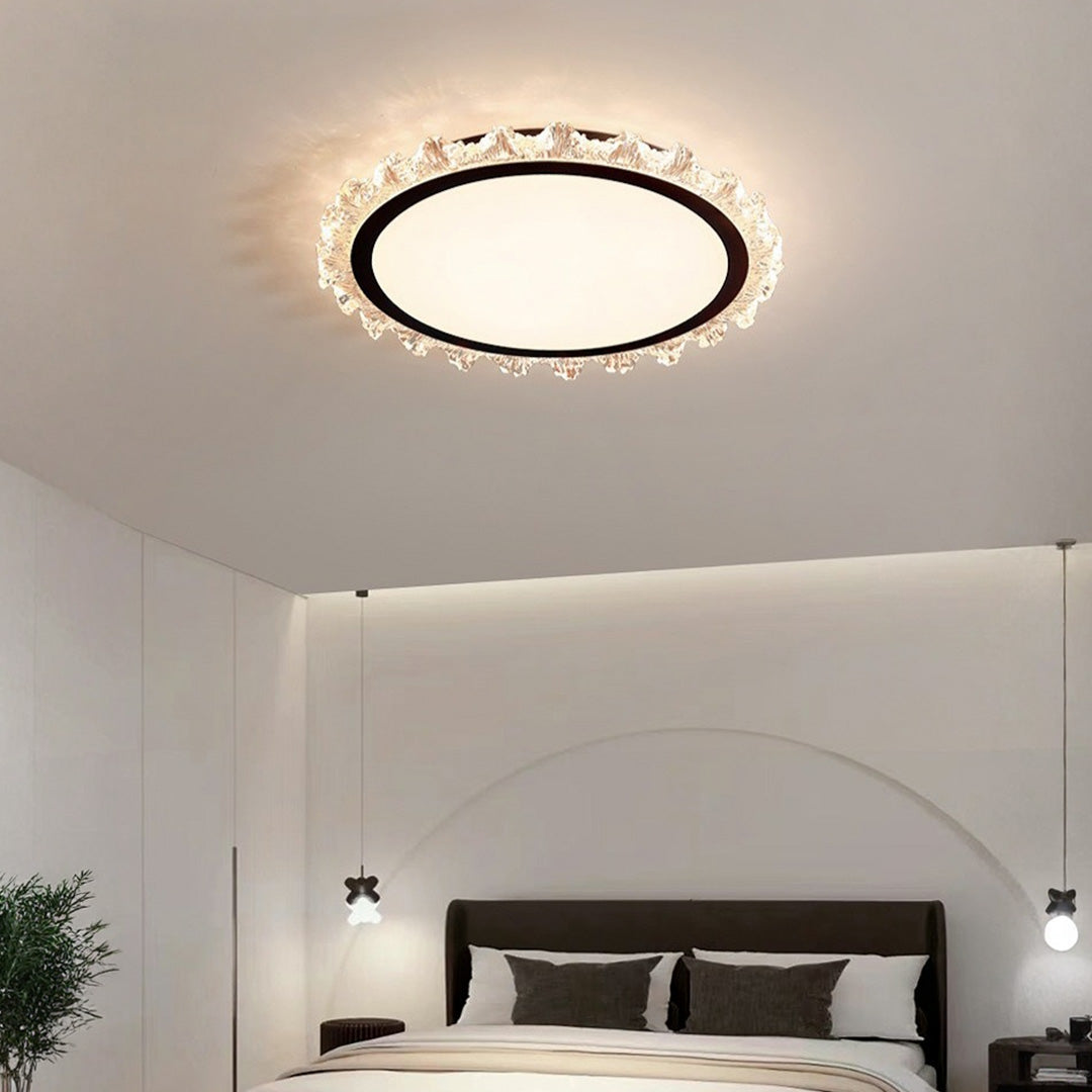 Ultra-Thin Round LED Flush-Mount Ceiling Light — Full Spectrum, Dimmable 3000K–6500K, RA97, UGR≤16