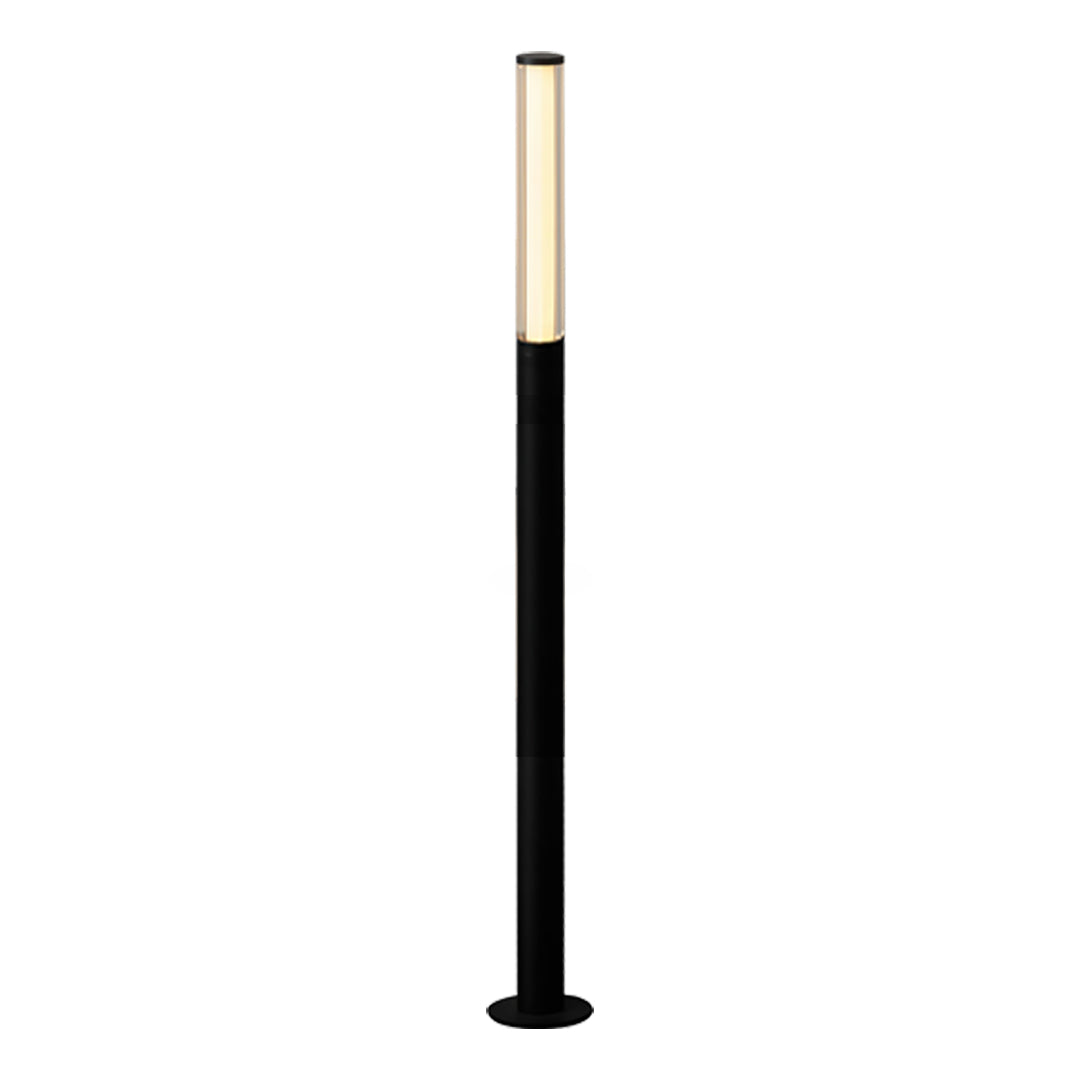 Minimalist LED Bollard Garden Light — Aluminum, High-Transparency Glass, IP65, Ra90, 4 Heights