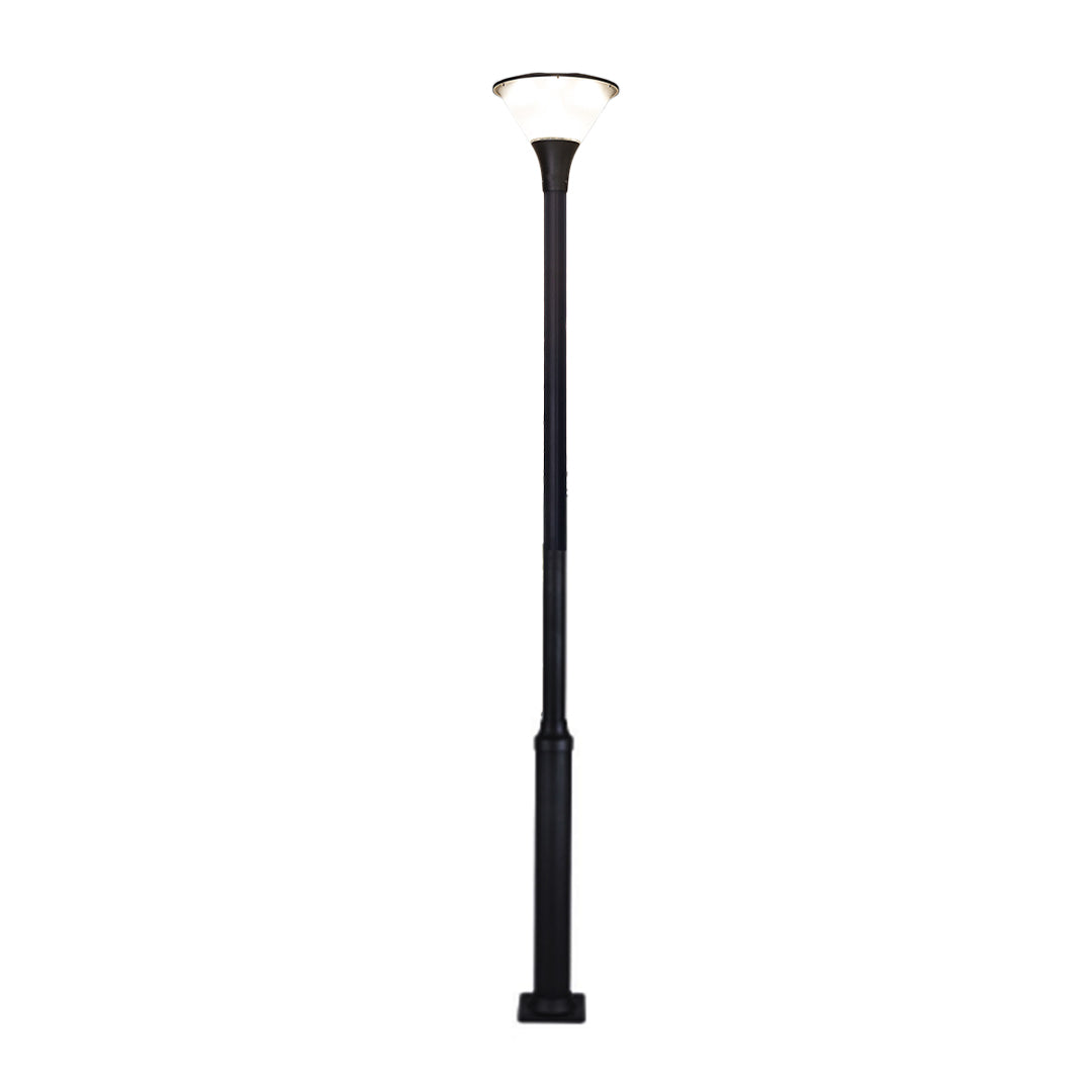 Minimalist LED Yard Post Light — Die-Cast Aluminum, 36W / 48W, IP65, 2.9m, Matte Black