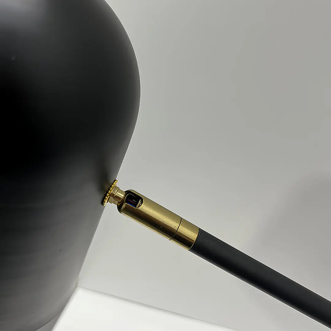 Elegant Modern Black Desk Lamp with Marble Base - Minimalist Office Reading Light Luxe