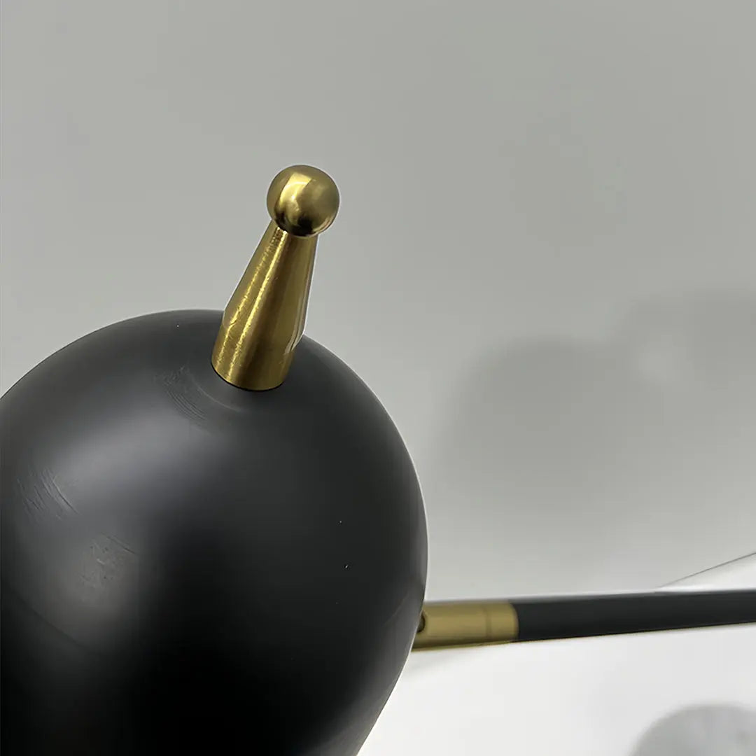 Elegant Modern Black Desk Lamp with Marble Base - Minimalist Office Reading Light Luxe