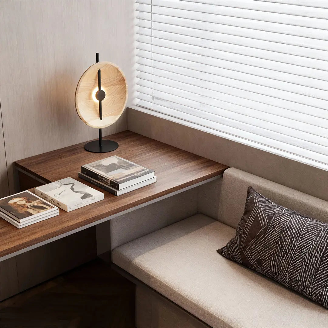 Modern Minimalist Wood Table Lamp - Artistic Design Luxe