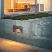 Minimalist Embedded LED Step Light — Die-Cast Aluminum, 4W OSRAM, 3000K, IP65, Hardwired