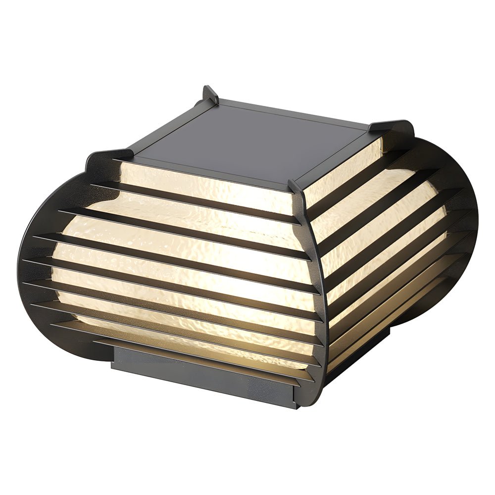 Black Lattice Outdoor Post & Pier Mount Light — Stainless Steel, Solar / Hardwired, IP65, 3000K