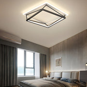black led flush mount ceiling light with nordic geometric design