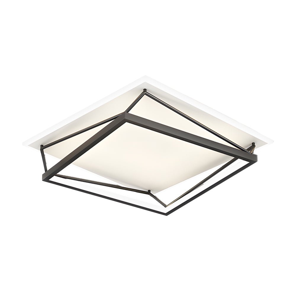 black led flush mount ceiling light with nordic geometric design