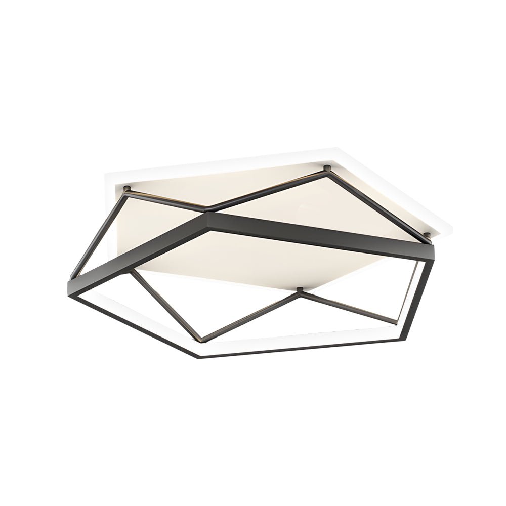 black led flush mount ceiling light with nordic geometric design