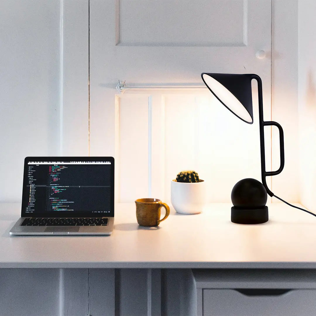 Creative LED Black Metal Desk Lamp - Industrial Style Study Light Luxe